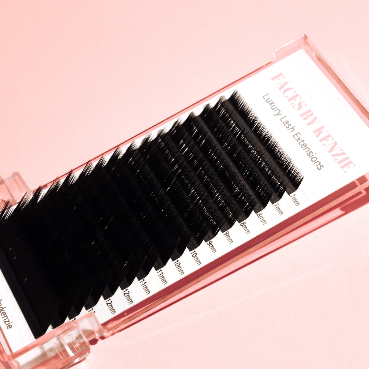 L Curl luxury matte black cashmere lash extension mixed tray