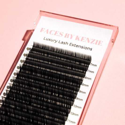 M curl luxury matte black cashmere extension mixed trays